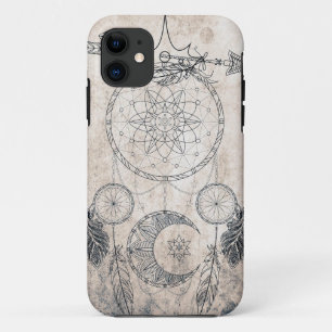 Scribble Pfeil Mandala Moon Dreamcatcher Federn Case-Mate iPhone Hülle