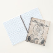 Scribble Pfeil Mandala Moon Dreamcatcher Federn Notizblock (Innenseite)