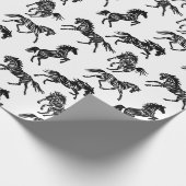 Scribble Pferd verrückte Herde Design Packpapier (Ecke)
