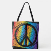 Scribble Rainbow Peace Tasche (Vorderseite)