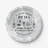 Scribble RIP 20 Tote für meine Jugend 30. Geburtst Pappteller (Vorderseite)