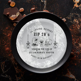 Scribble RIP 20 Tote für meine Jugend 30. Geburtst Pappteller