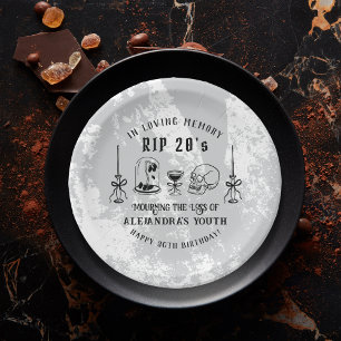 Scribble RIP 20 Tote für meine Jugend 30. Geburtst Pappteller