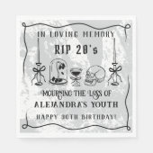 Scribble RIP 20 Tote für meine Jugend 30. Geburtst Serviette (Vorderseite)