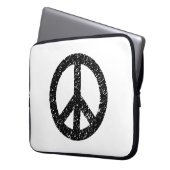 Scribble Stenciled Peace Symbol Laptopschutzhülle (Vorderseite Links)