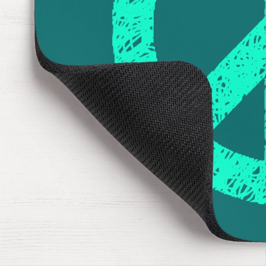 Scribble Stenciled Peace Symbol Mousepad (Ecke)