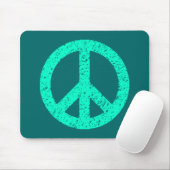 Scribble Stenciled Peace Symbol Mousepad (Mit Mouse)