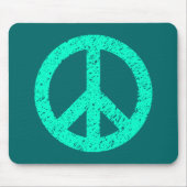 Scribble Stenciled Peace Symbol Mousepad (Vorne)
