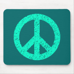 Scribble Stenciled Peace Symbol Mousepad