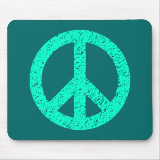 Scribble Stenciled Peace Symbol Mousepad