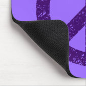 Scribble Stenciled Peace Symbol Mousepad (Ecke)