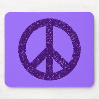 Scribble Stenciled Peace Symbol Mousepad
