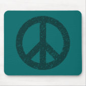 Scribble Stenciled Peace Symbol Mousepad (Vorne)