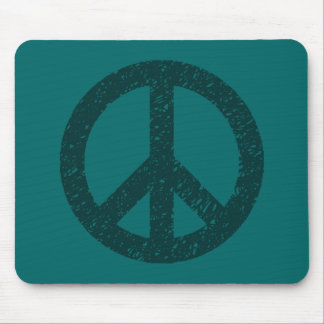 Scribble Stenciled Peace Symbol Mousepad