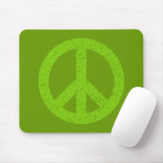 Scribble Stenciled Peace Symbol Mousepad (Mit Mouse)