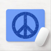 Scribble Stenciled Peace Symbol Mousepad (Mit Mouse)