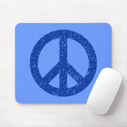 Scribble Stenciled Peace Symbol Mousepad (Mit Mouse)