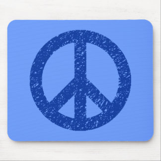 Scribble Stenciled Peace Symbol Mousepad