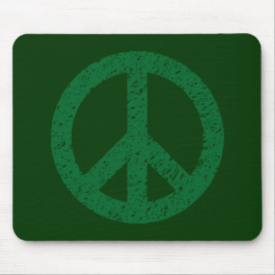 Scribble Stenciled Peace Symbol Mousepad