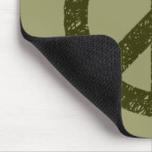 Scribble Stenciled Peace Symbol Mousepad (Ecke)