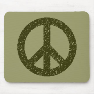 Scribble Stenciled Peace Symbol Mousepad
