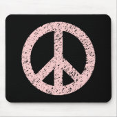 Scribble Stenciled Peace Symbol Mousepad (Vorne)