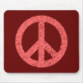 Scribble Stenciled Peace Symbol Mousepad (Vorne)