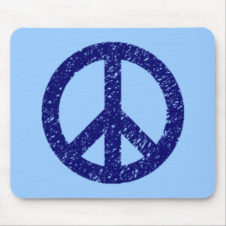 Scribble Stenciled Peace Symbol Mousepad