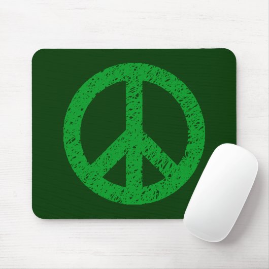 Scribble Stenciled Peace Symbol Mousepad (Mit Mouse)