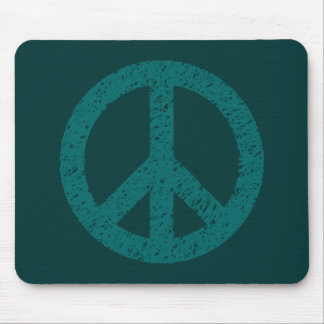 Scribble Stenciled Peace Symbol Mousepad