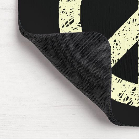Scribble Stenciled Peace Symbol Mousepad (Ecke)