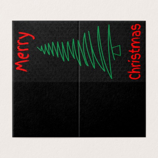 Scribble Tree 25 Pack Weihnachtskarten (Außenseite Aufgefaltet)