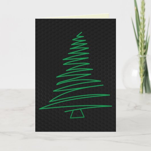 Scribble Tree Christmas Card Karte (Vorderseite)