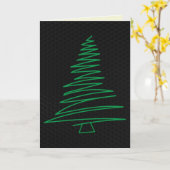 Scribble Tree Christmas Card Karte (Gelbe Blume)