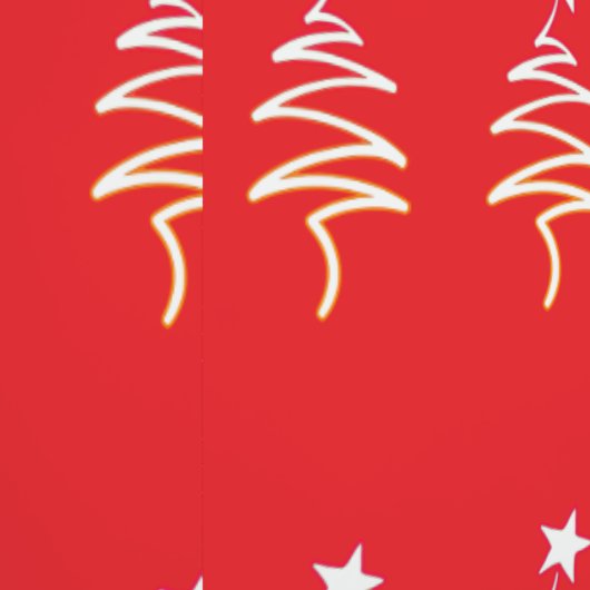 Scribble Tree + Star Weihnachtsfest Rot Tapete (Naht)