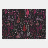 Scribble Trees - zusammengesetzte Papierblätter Geschenkpapier Set (Vorderseite)