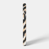 Scribble Zebra Leopard: Vintage Fell iPhone Hülle (Linke Seite)