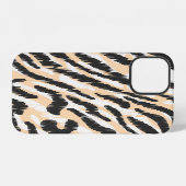 Scribble Zebra Leopard: Vintage Fell iPhone Hülle (Rückseite (Horizontal))