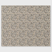 Scribble Zebra Leopard: Vintager Pelz Geschenkpapier (Flach)