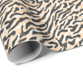 Scribble Zebra Leopard: Vintager Pelz Geschenkpapier (Rolleneckpunkt)