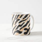 Scribble Zebra Leopard: Vintager Pelz Kaffeetasse (VorderseiteRechts)