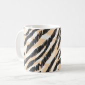 Scribble Zebra Leopard: Vintager Pelz Kaffeetasse (Vorderseite Links)