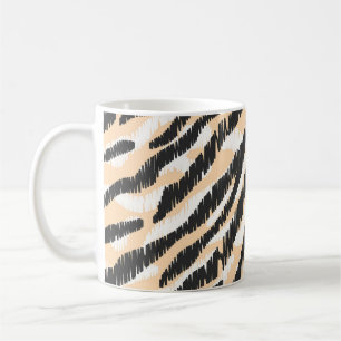 Scribble Zebra Leopard: Vintager Pelz Kaffeetasse