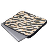 Scribble Zebra Leopard: Vintager Pelz Laptopschutzhülle (Vorne Knopf)