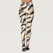Scribble Zebra Leopard: Vintager Pelz Leggings (Rückseite)