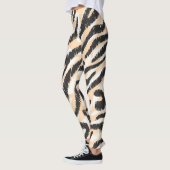 Scribble Zebra Leopard: Vintager Pelz Leggings (Links)