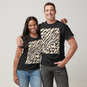 Scribble Zebra Leopard: Vintager Pelz T-Shirt (Unisex)