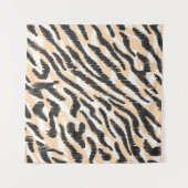 Scribble Zebra Leopard: Vintager Pelz Wandteppich (Vorderseite (Horizontal))