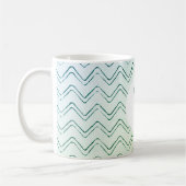 Scribble Zig Zag Monogram in Green to Blue Kaffeetasse (Links)