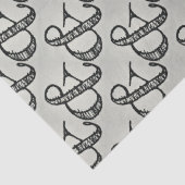 Scribbled Amperand Sign Playful Fun Black & Gray Seidenpapier (Detail)